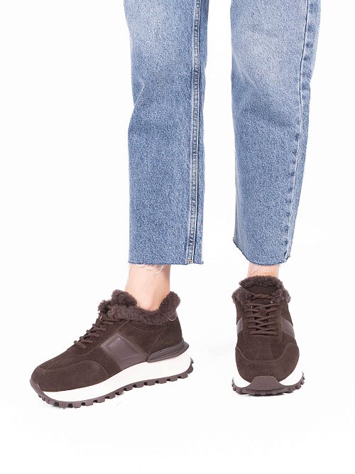 AS81259-L608-2ZM Ботинки женские натуральная кожа коричневый 365 