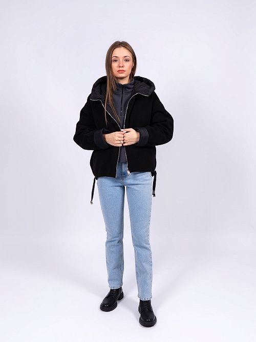 7610 Куртка женская черный Baimuni 
