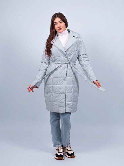 N726115 Пальто утепленное женское серый Baimuni 