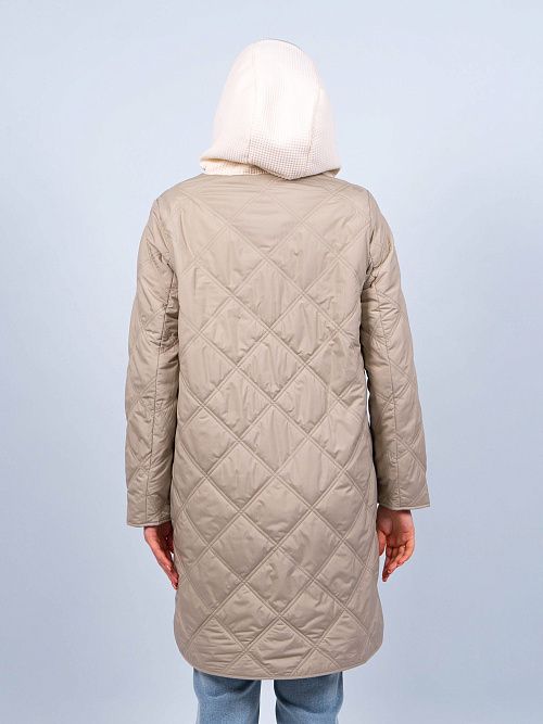 N72671 Пальто утепленное женское бежевый Baimuni 
