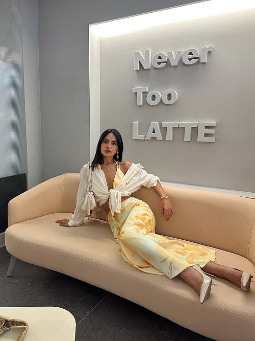 7487 Юбка женская желтый GIRL 