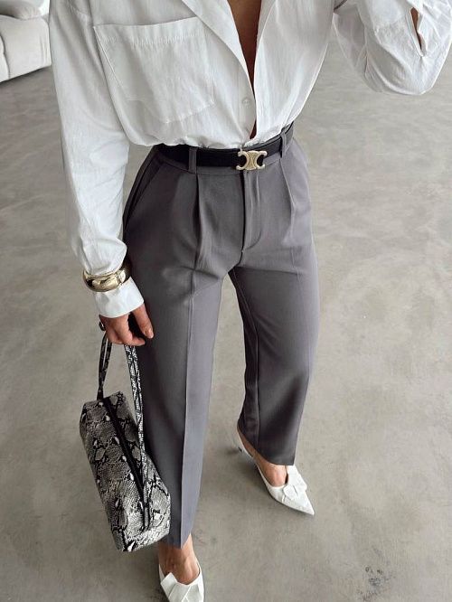 4118 Брюки женские серый GIRL 