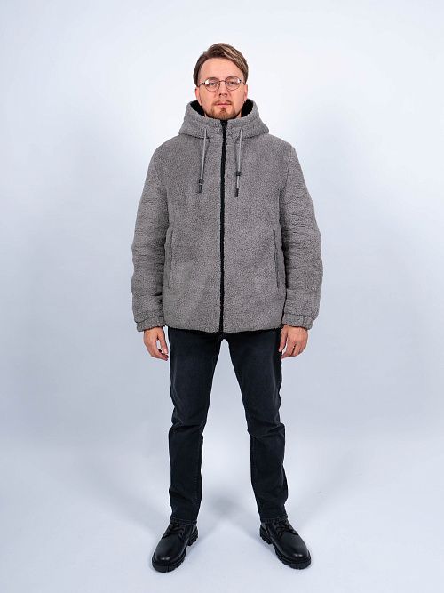 MWD4902I-М902 Куртка мужская двухстронняя черный/серый ICEbear 