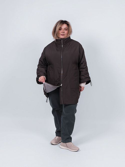 9101-1 Пальто женское зеленый Baimuni 