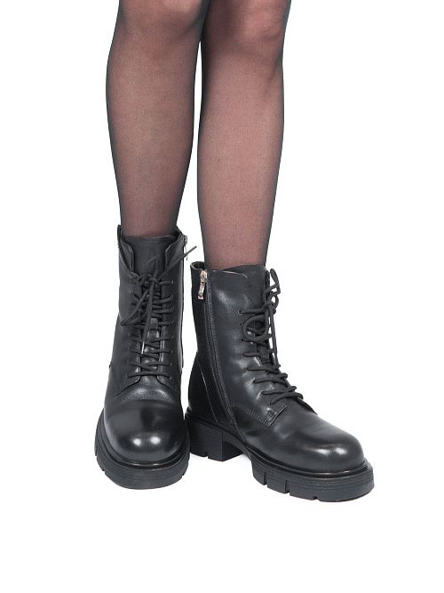 JA289-M437-P1213M Ботинки женские натуральная кожа черный 365 