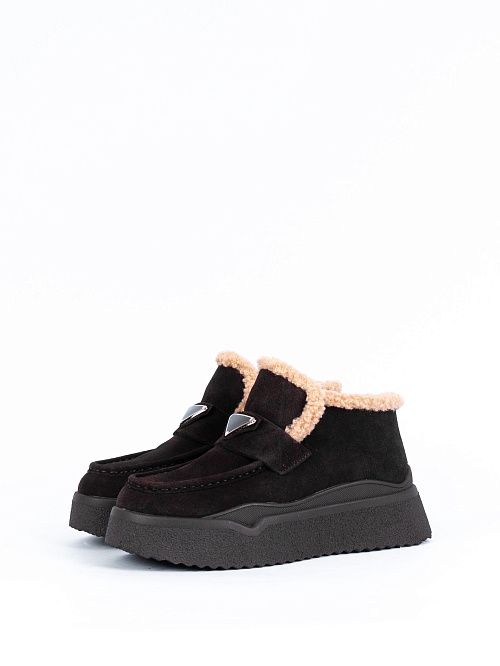 XUS-42392-3H-SF Ботинки женские натуральная кожа коричневый Madella 