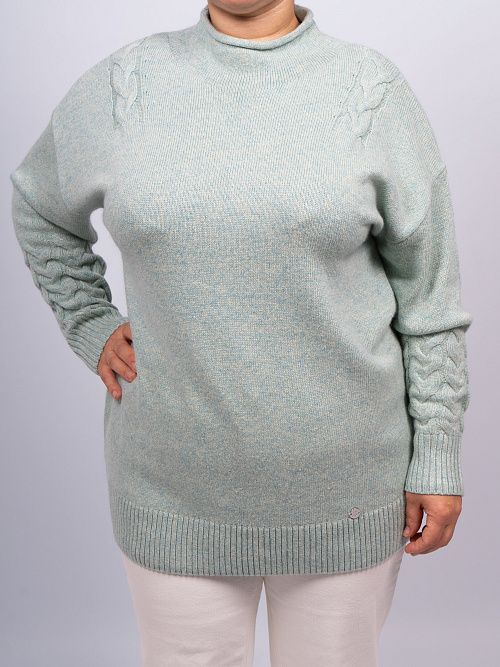 24-w82/47 Джемпер женский зеленый LADY SHARM 