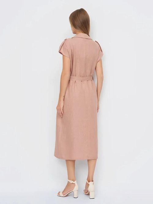 52113-ПЛ Платье женское бежево-розовый ELECTRA STYLE 