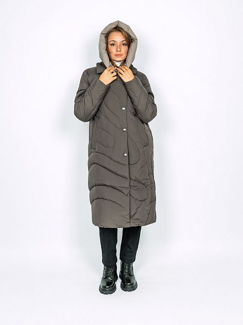 78107/4 Пальто женское зеленый Baimuni 