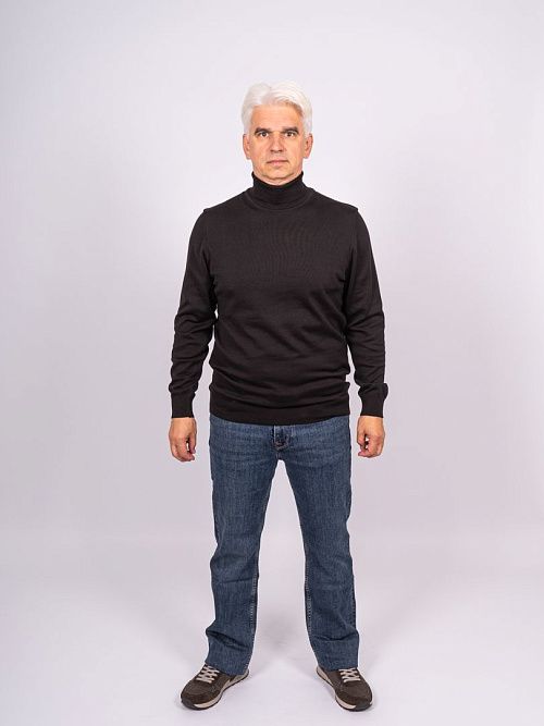 823-0604.O019.Y001.L.S0401 Водолазка мужская черный LUXOR 