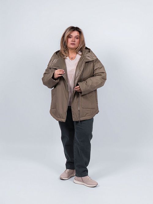 9258-1 Куртка женская зеленый Baimuni 