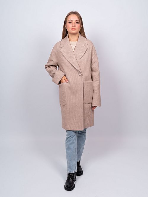 KR-293N-Мал.звезда Пальто женское бежевый Sempati 