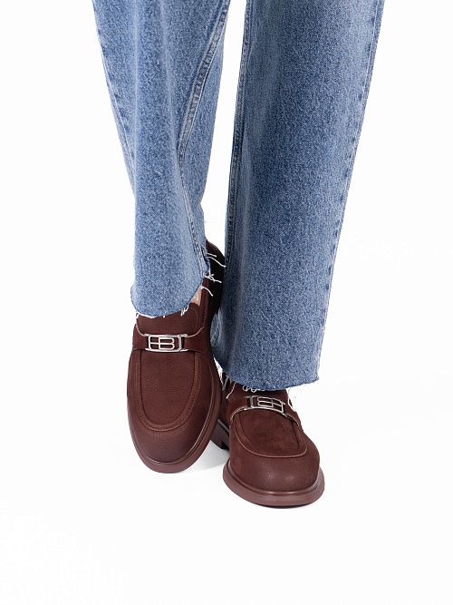 AS323-M222-82 Туфли женские натуральная кожа коричневый 365 