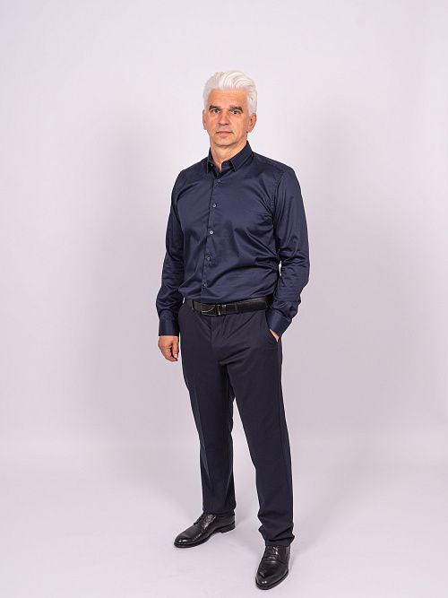 820-1311.C051.Y000.L.B0301 Рубашка мужская синий LUXOR 