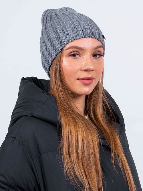 ЛАЙКА Шапка женская темно-серый ELITE LINE 