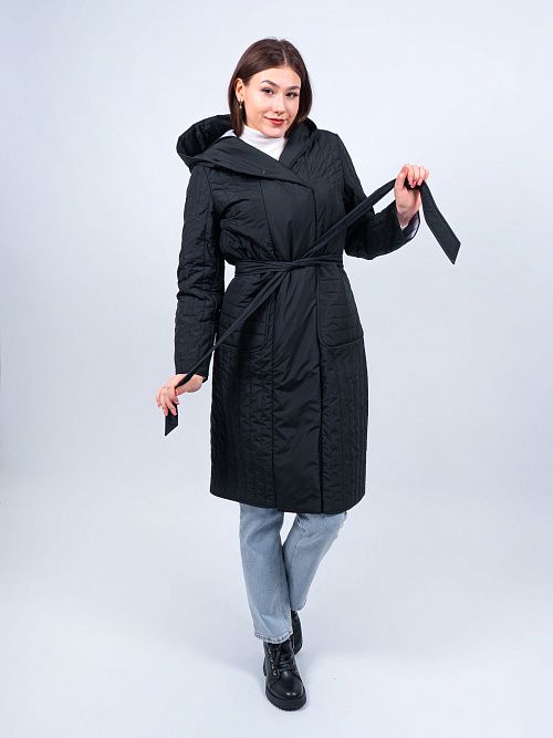 N726101 Пальто утепленное женское черный Baimuni 