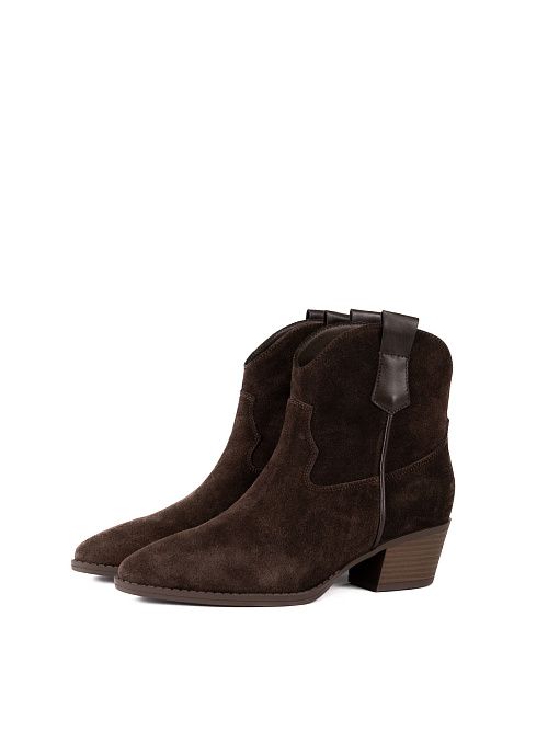 XMK-52515-1H-SB Полусапоги женские натуральная кожа коричневый Madella 