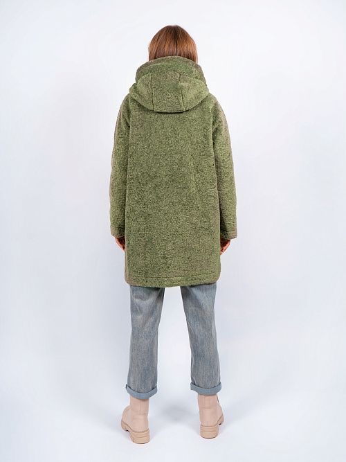 3-0306м-3181/2 Пальто меховое женское фисташковый ELECTRA STYLE 