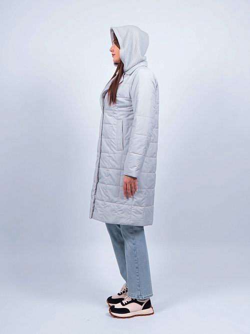 N726115 Пальто утепленное женское серый Baimuni 