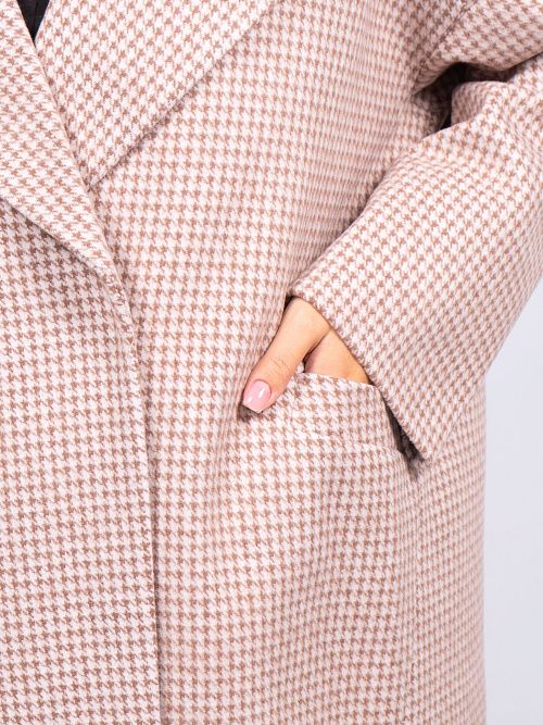 KR-291-Гус.лапка688 Пальто женское светло-бежевый Sempati 