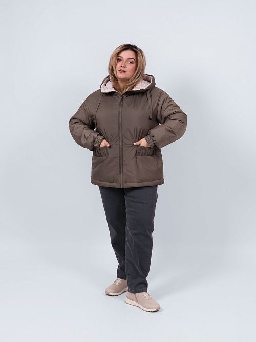 9217-1 Куртка женская зеленый Baimuni 