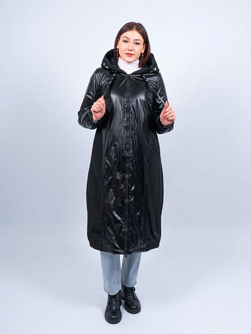 N72688 Пальто утепленное женское черный Baimuni 