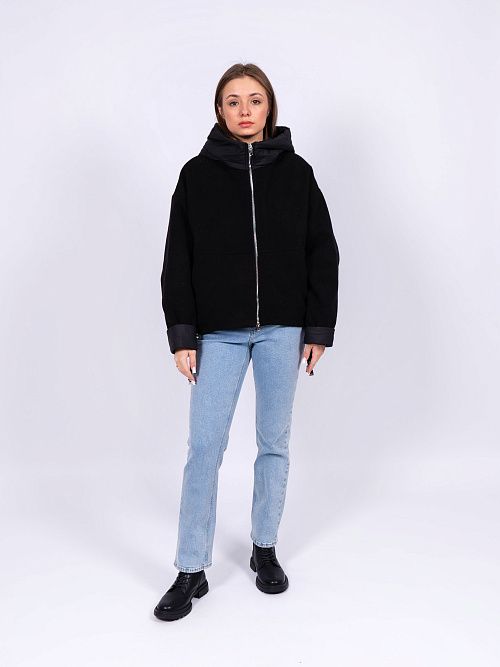 7610 Куртка женская черный Baimuni 