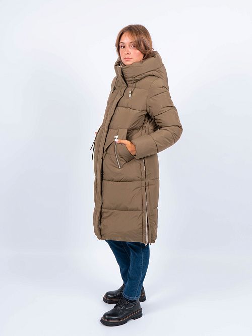 GWD4762I-G165 Пальто женское хаки ICEbear 