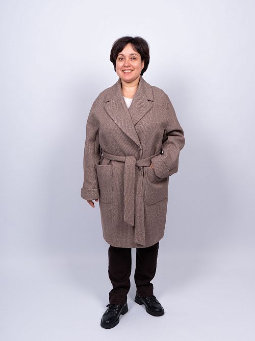 KR-293B-Мал.звезда Пальто женское коричневый Sempati 