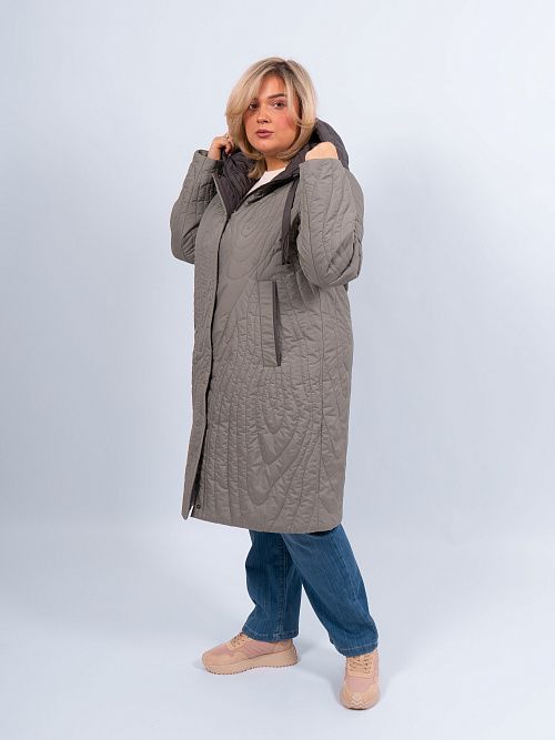 9293 Пальто утепленное женская зеленый ILAMONER 