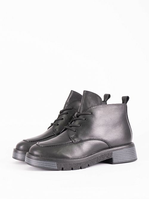 XUS-52509-6A-KW Ботинки женские натуральная кожа черный Madella 