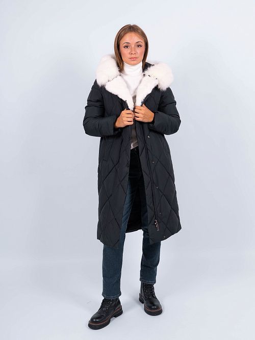 GWD3925I-G901 Пальто женское черный ICEbear 